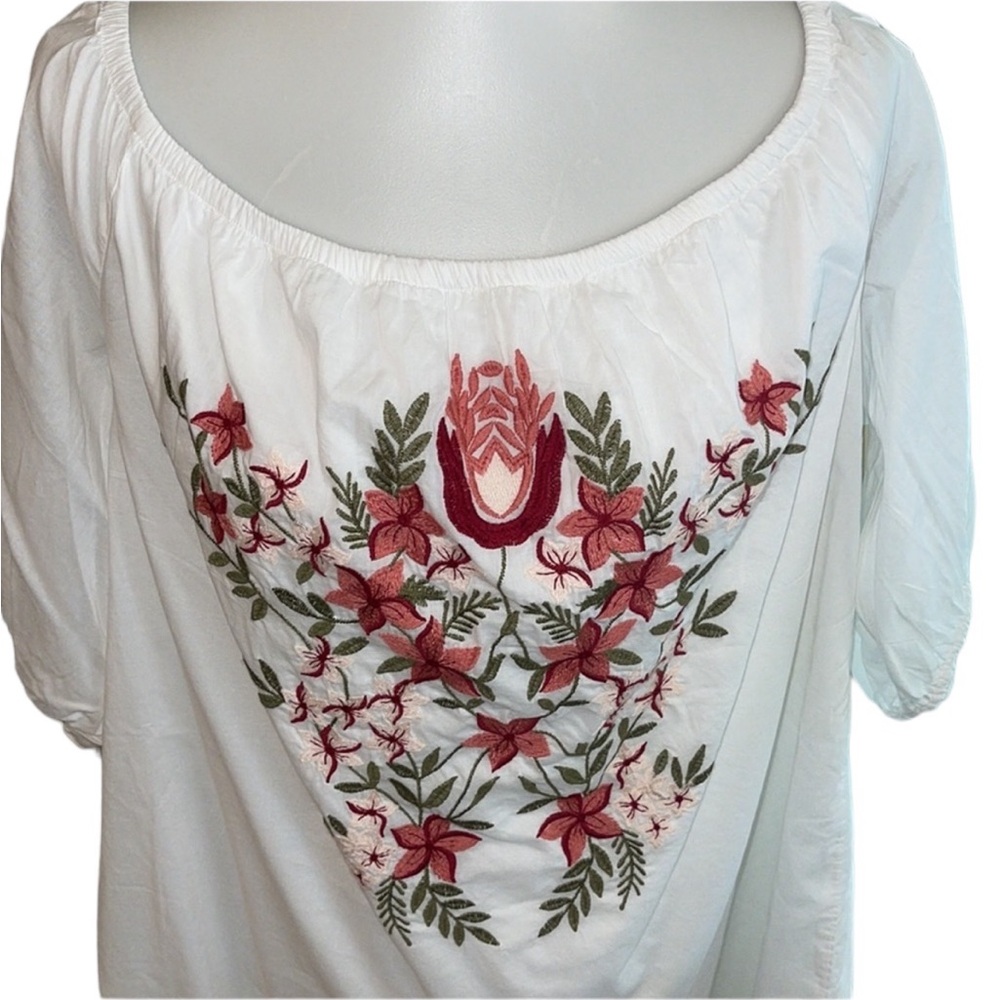 Hinge Sheath Embroidered White Dress Size Medium NWT - Picture 6 of 16
